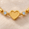 Gold Heart Beaded Bracelet
