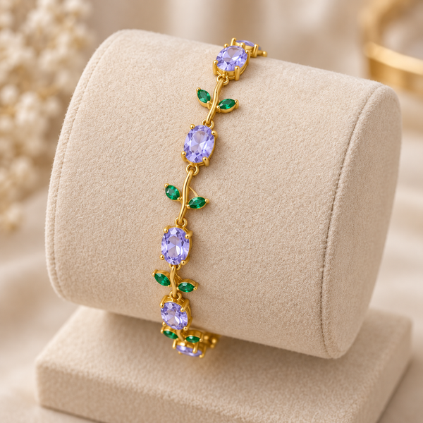 Lavi Tulip Emerald Leaf Bracelet