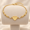 Gold Heart Beaded Bracelet