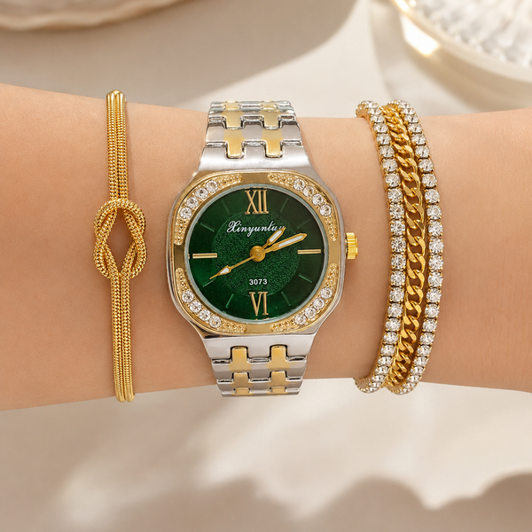 Emerald Vertex Time Watch Stack