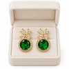 Emerald Crystal Halo Earring