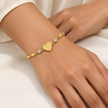 Gold Heart Beaded Bracelet