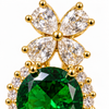 Emerald Crystal Halo Earring