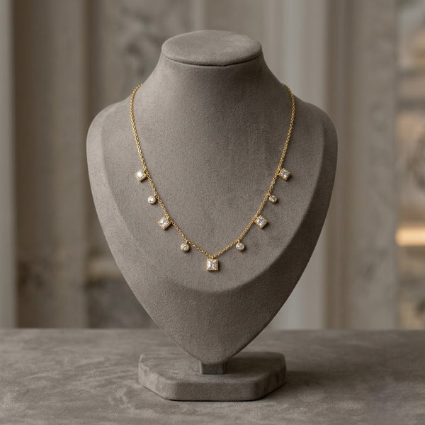 Cube Crystal Chime Necklace