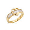Heart Buckle Studded Ring