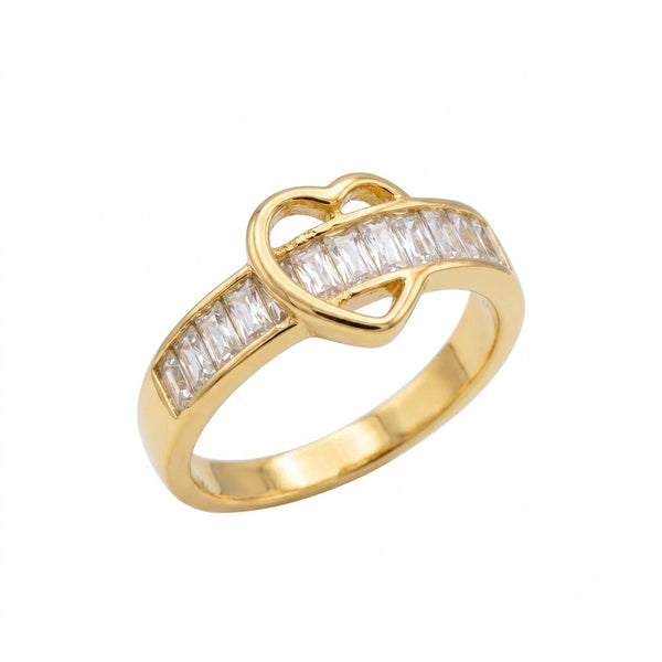 Heart Buckle Studded Ring
