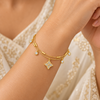 Dual Layer Leaf Clove Bracelet