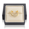 Studded Heart Link Ring