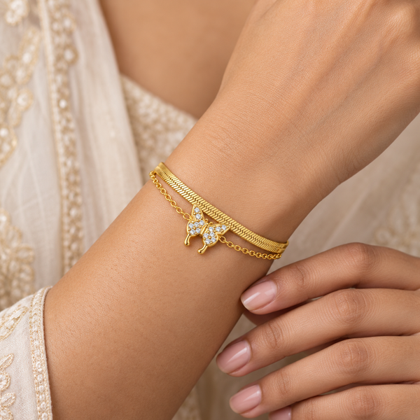 Dual Layer Butterfly Bracelet
