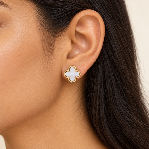 White Clover Earrings