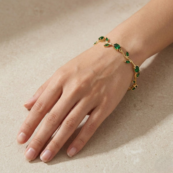 Emerald Tulip Bracelet