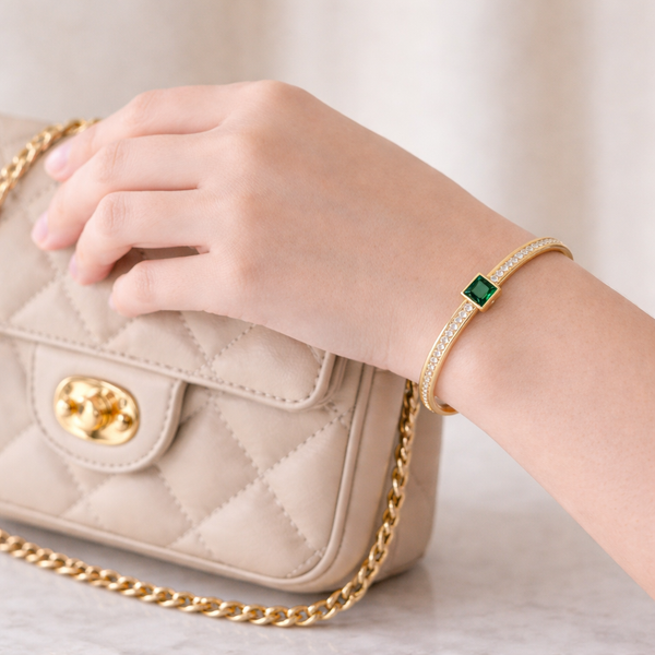 Emerald Crown Slimline Bracelet