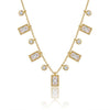 Delicate Drop Rectangle Charm Necklace