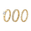Classic Link Diamond Ring Set