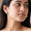 Pearl Crystal Leaf Earring
