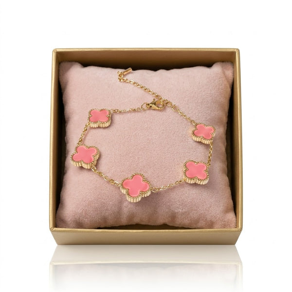 Pink Clover Bracelet