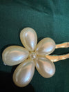 Pearl Flower Hair Fork hair stick worn on model – styled for women