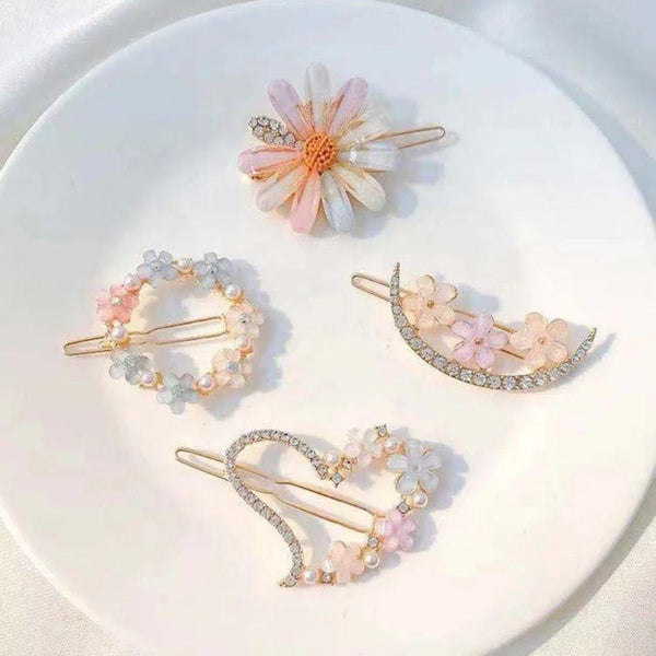 Bella Floral Hairclips hair clip shown with Fix My Hairs gift packaging