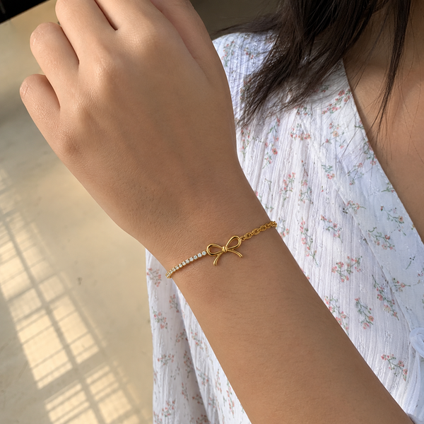 Bow Half Studded Bracelet