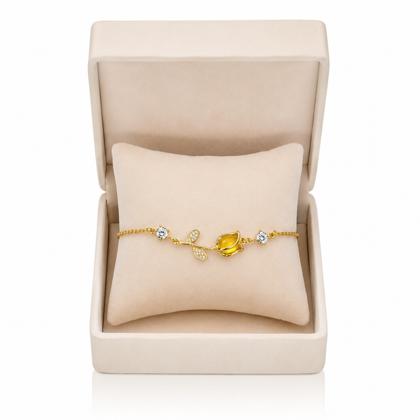Yellow Tulip Bracelet - Adjustable