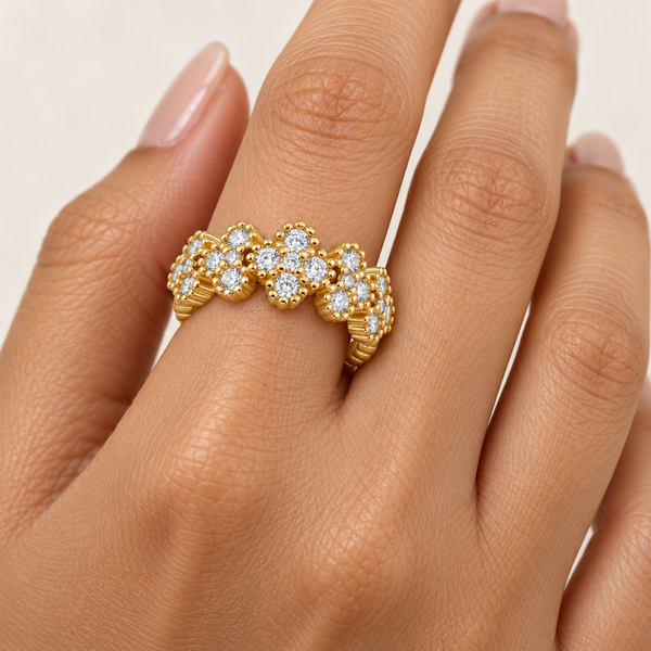 Crystal Lily Ring