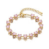 Lilac Heart Crystal Bracelet