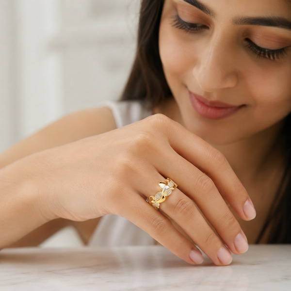 Studded Heart Ring