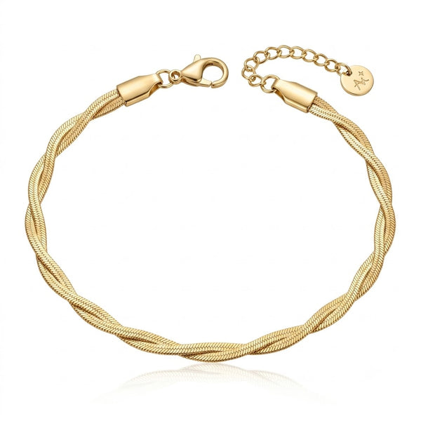 Twisted Wiper Chain Minimal Bracelet