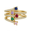 Multicolour Accent Gem Ring