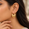 Gold Crescent Earrings