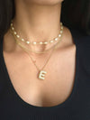 Diamond Studded Bubble Letters~ Necklace