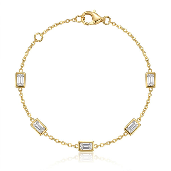 Crystal Rectangular Cut Bracelet