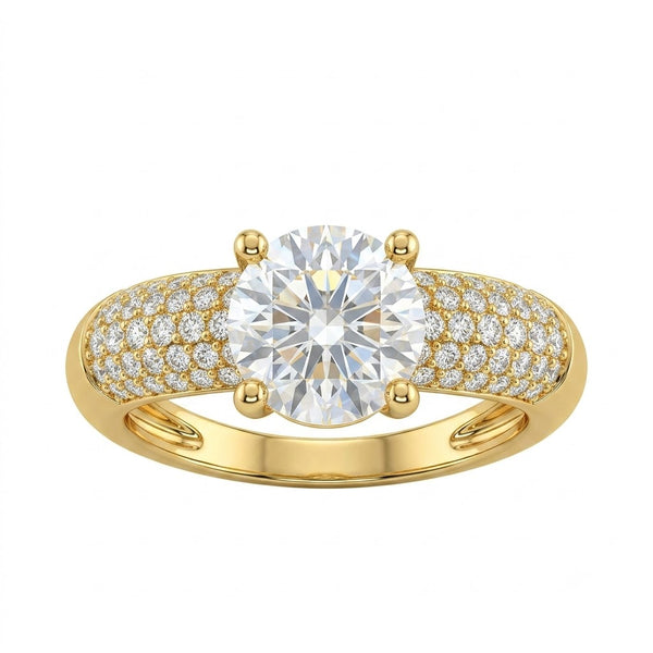 Gold Studded Diamond Ring