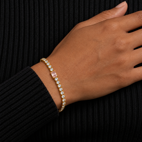Pink Charm Nene Tennis Bracelet