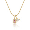 Pink Studded Charm Necklace