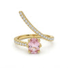 Pink Heart Spira Ring