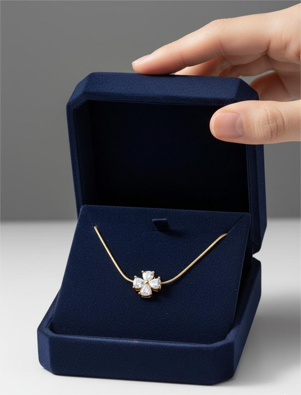 Gold-tone Crystal Pendant