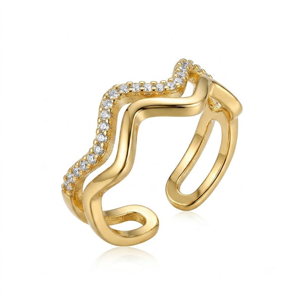Studded Wave Ring