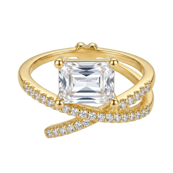Cross Studded Diamond Ring