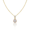 Studded Teardrop Crystal Necklace