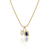 Sapphire Charm Sign Necklace