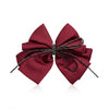 Wine Satin Bow Clip