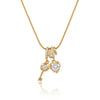 Heart Key Charm Necklace