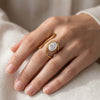 Abstract Stone Ring - Adjustable