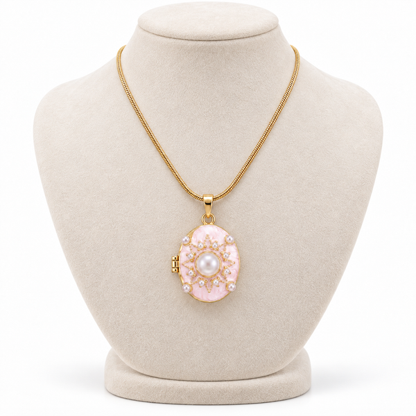 Pink Pearl Picture Pendent