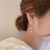 Flower Pearl Drop Earring