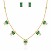 Emerald Ellie Necklace with Earrings