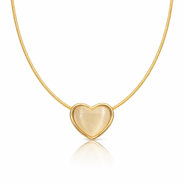 Moonlight Heart Dainty Necklace