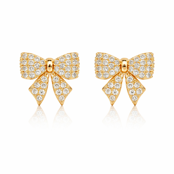 Crystal bow earring