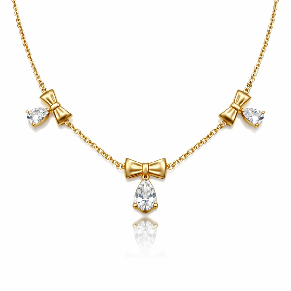 Teardrop Bow chain Pendant